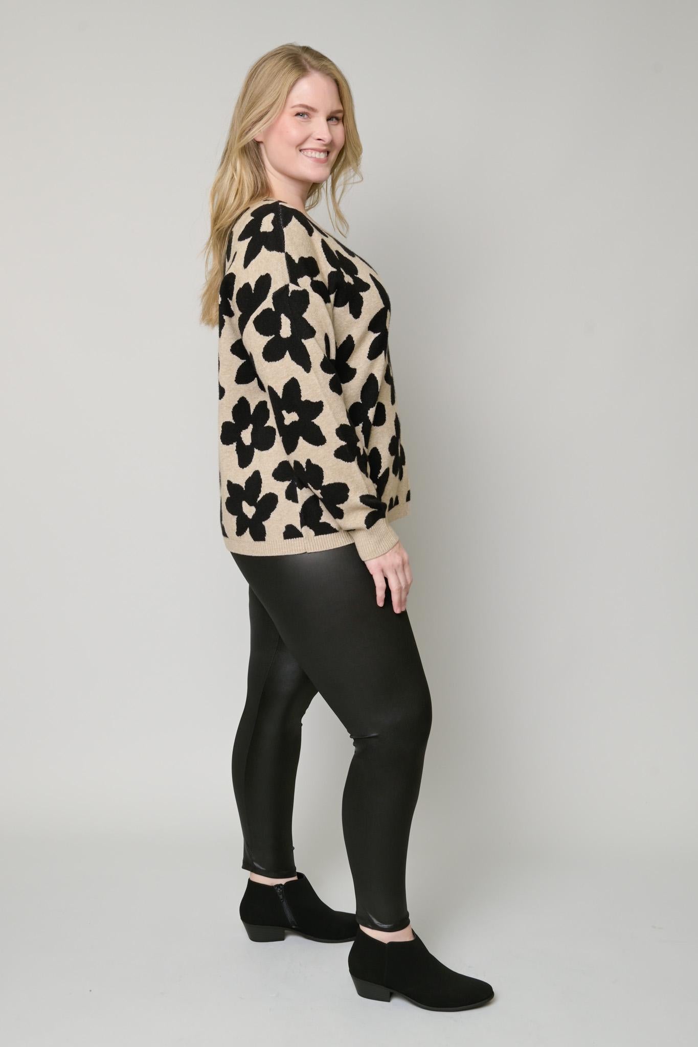 Flower Crew Neck Sweater