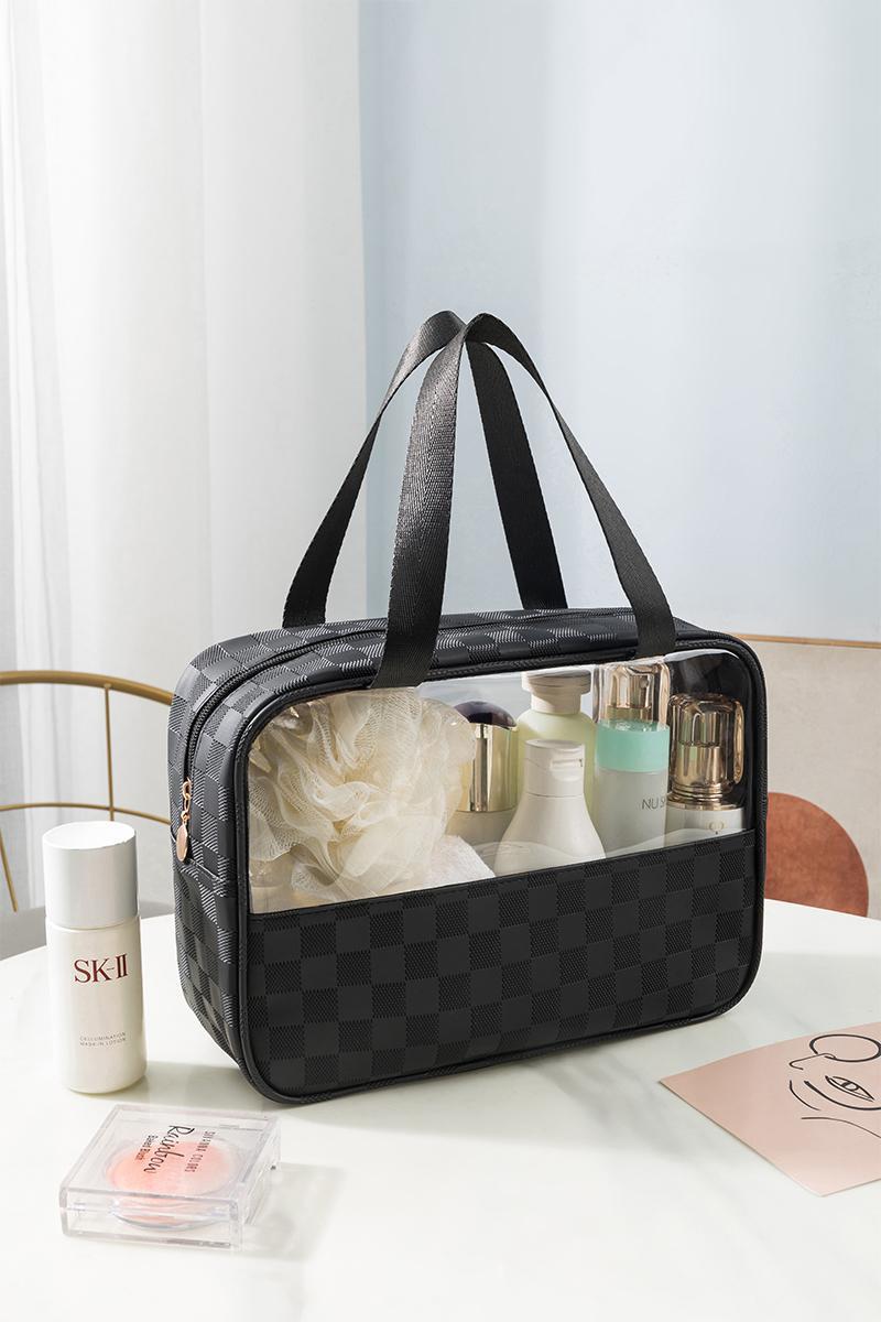 ZENANA U-829 Checkered Pattern Travel Clear Bag