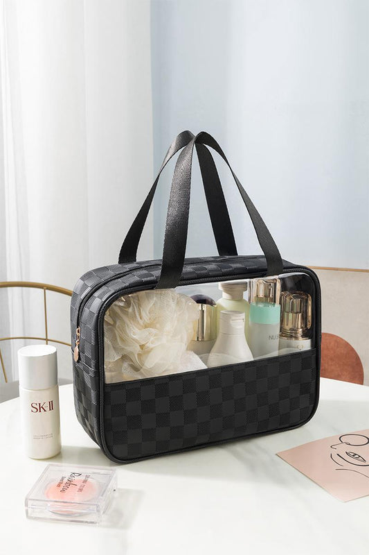 ZENANA U-829 Checkered Pattern Travel Clear Bag