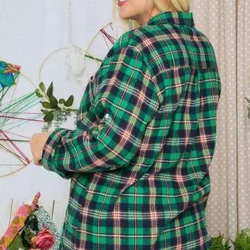PLUS SIZE FLANNEL SHIRT CET1810DX