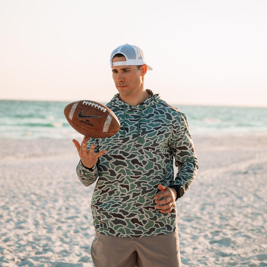 BURLEBO PERFORMANCE RETRO DUCK CAMO HOODIE