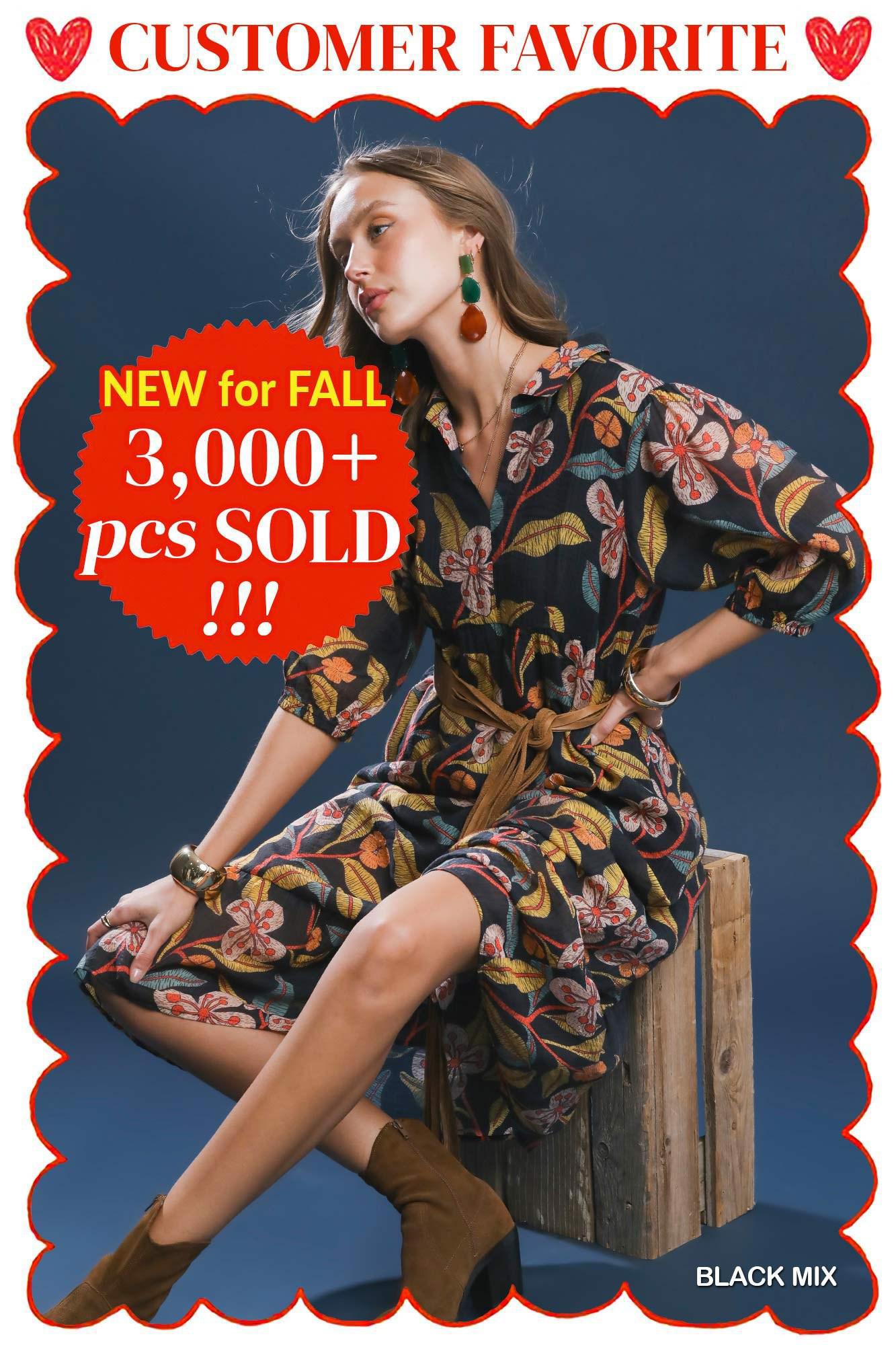 UMGEE Mixed Floral Print Tiered Midi Dress