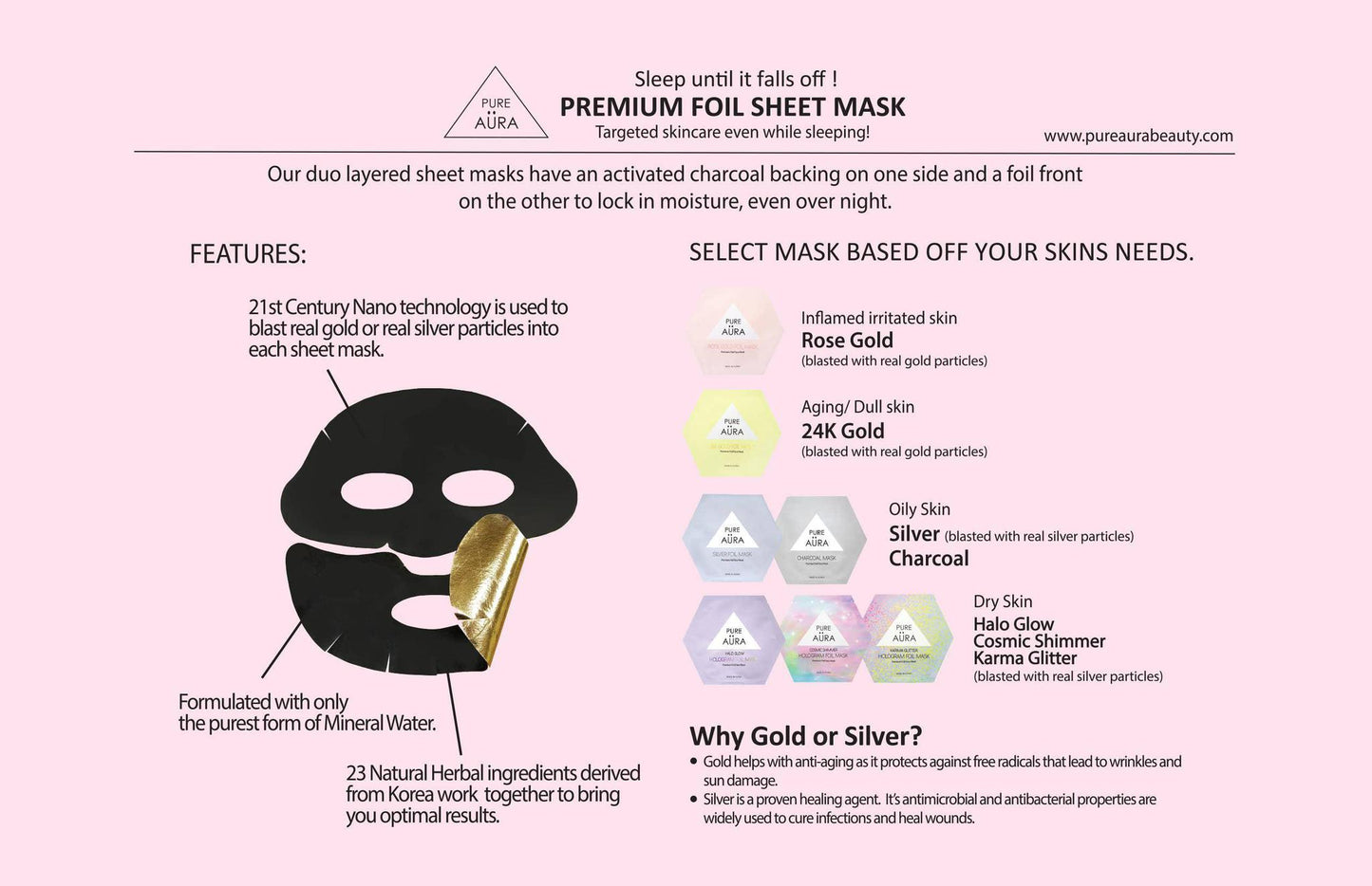 LUXURY FOIL FACIAL SHEET MASK