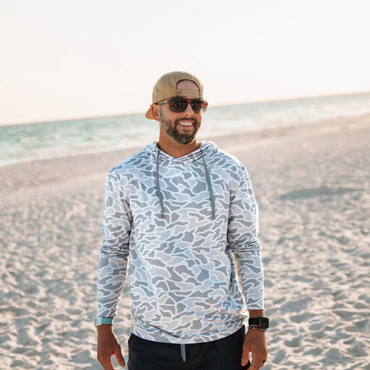 BURLEBO Performance Hoodie - White Camo