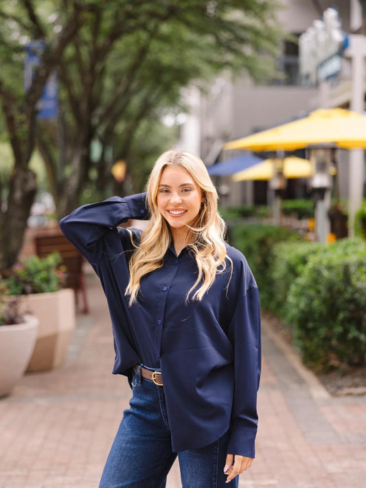 G&E The Kathryn Button-Up, Navy