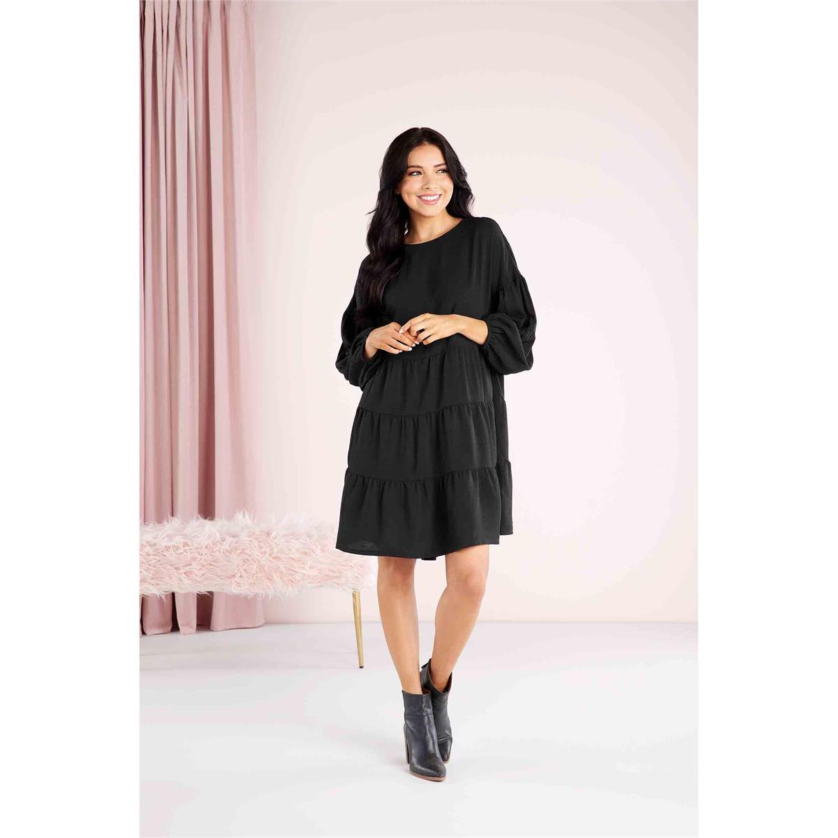 Mudpie Black Dallas Tiered Dress