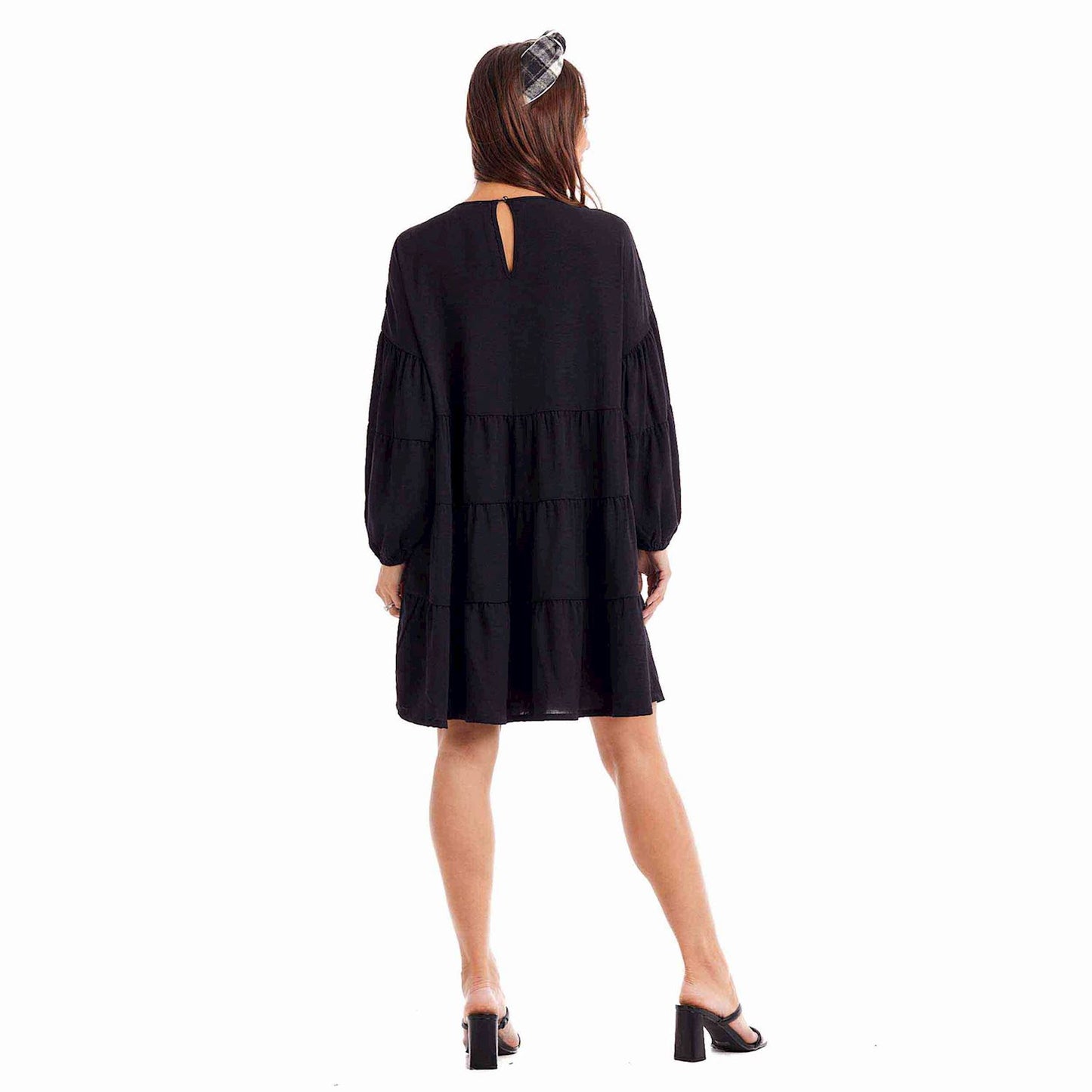 Mudpie Black Dallas Tiered Dress