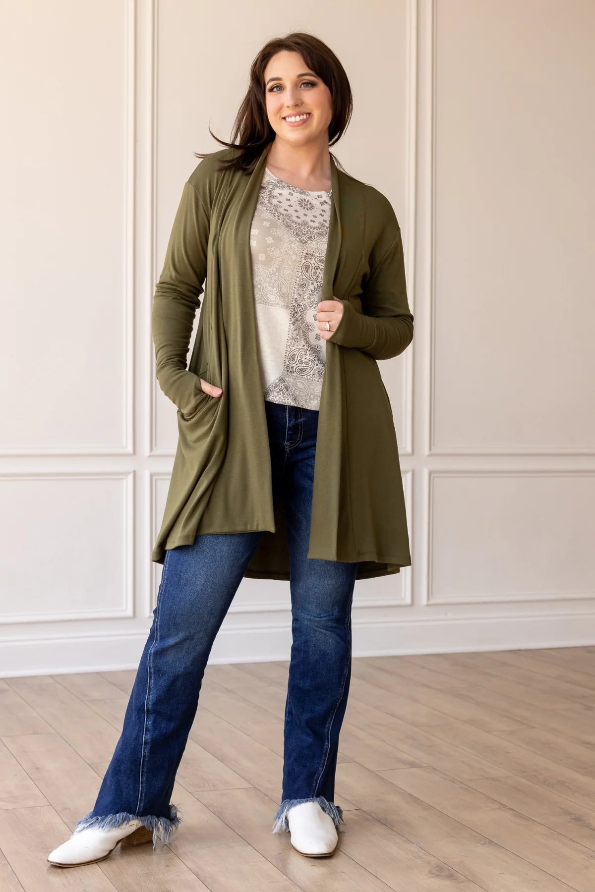 Southern Grace Long Cardigan with Pockets