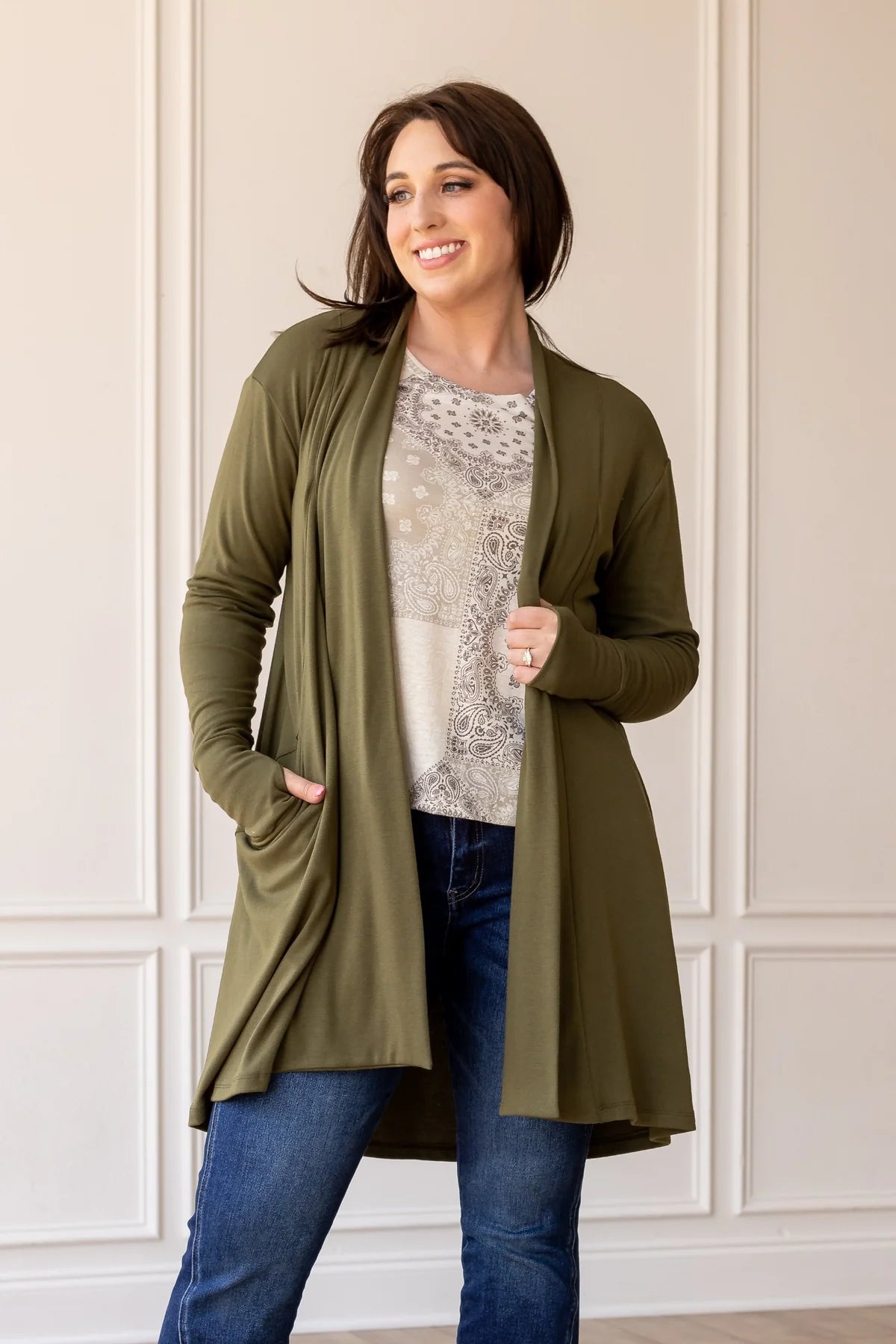 Southern Grace Long Cardigan with Pockets