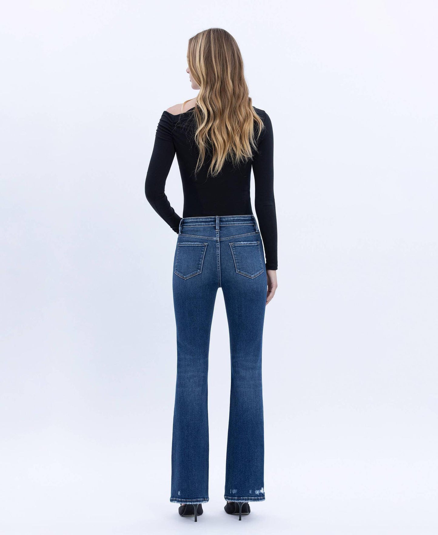 VERVET HIGH RISE FULL LENGTH BOOTCUT JEANS