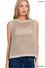 Zenana TWW-2484Y Acid Washed Fishnet Sweater Vest