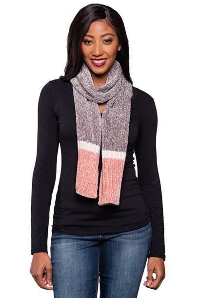 CHENILLE STRIPED SCARF