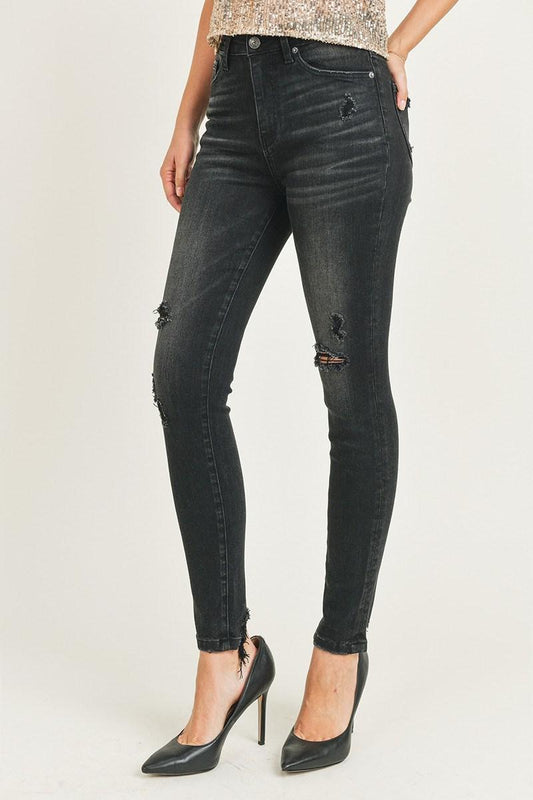 HIGH RISE VINTAGE WASHED SKINNY