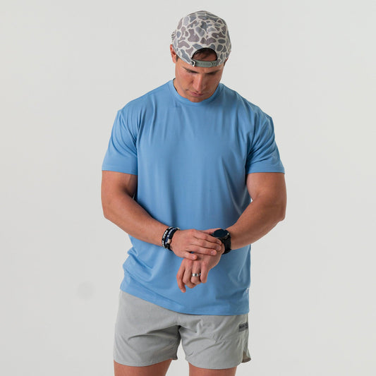 BURLEBO GO TO TEE, STEEL BLUE