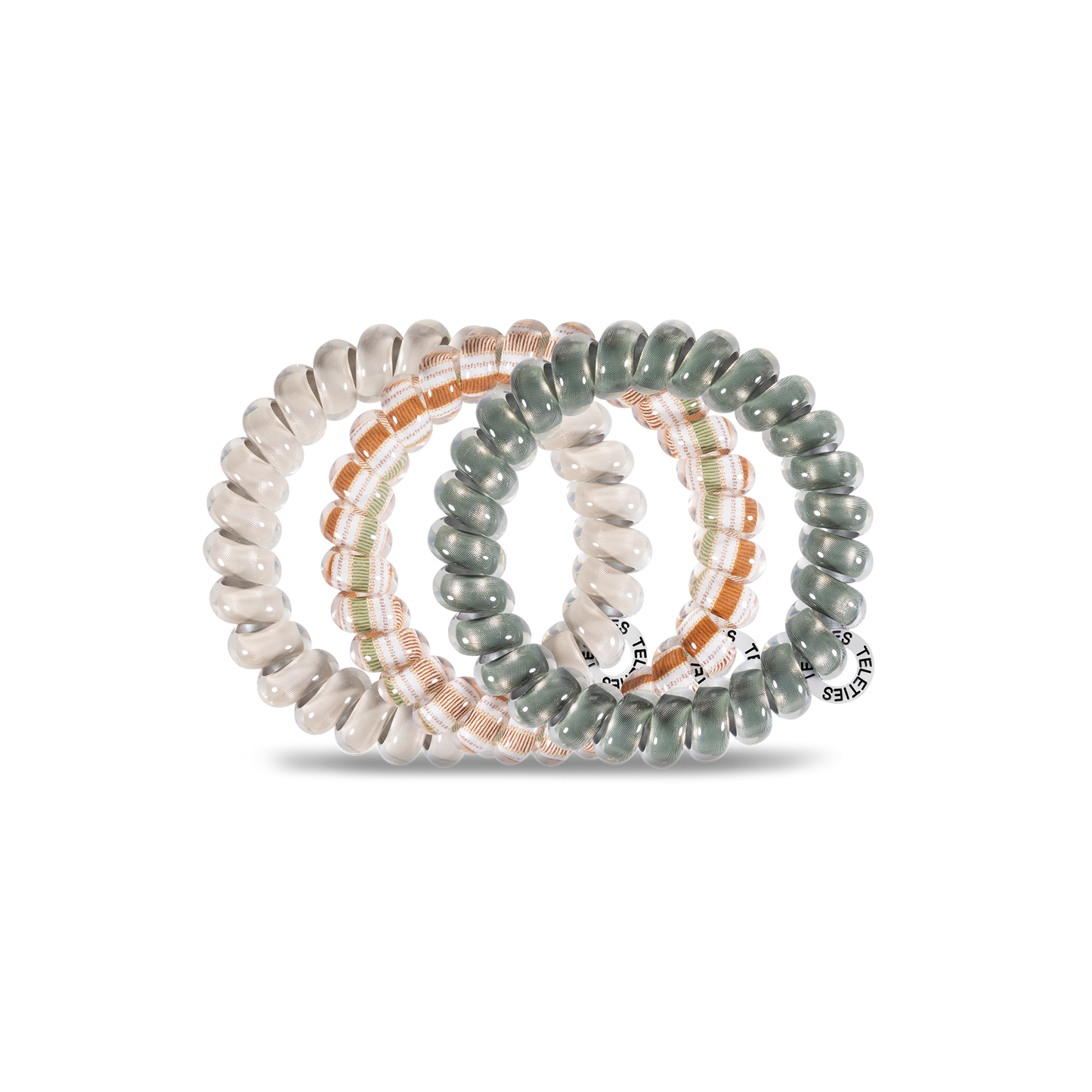 TELETIES Spiral Hair Coils | Large | Eucalyptus Hair Ties