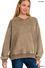 Zenana Acid Wash Oversized Fleece Pullover