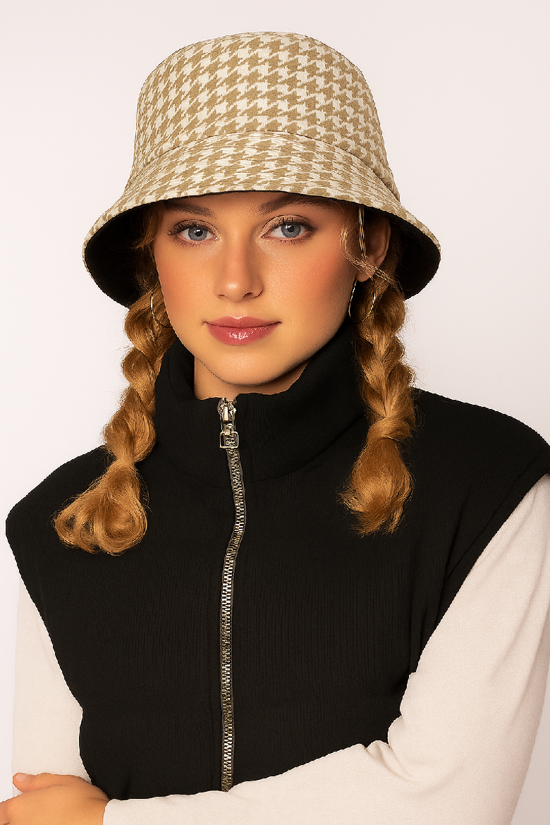 Houndstooth Bucket Hats Multiple Colors