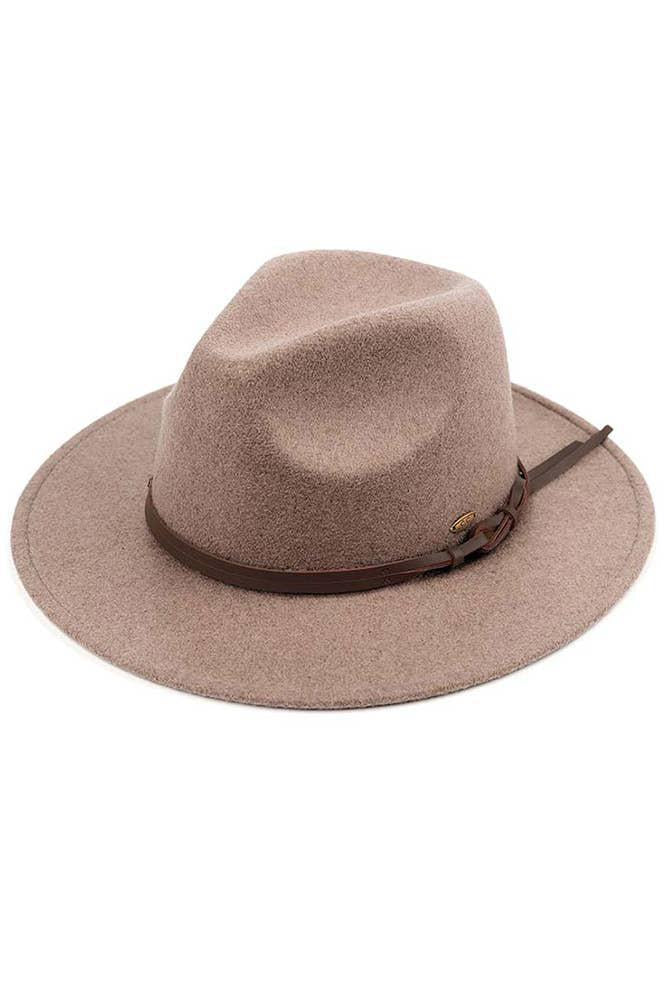 Felt Leather Trim Hat