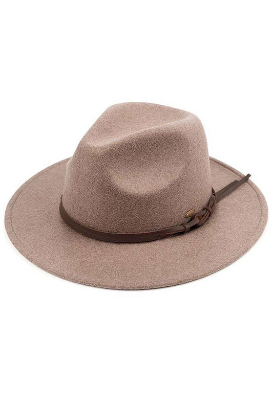 Felt Leather Trim Hat