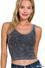 ZENANA NTW-6192A Ribbed Seamless Cropped V-Neck Tank Top