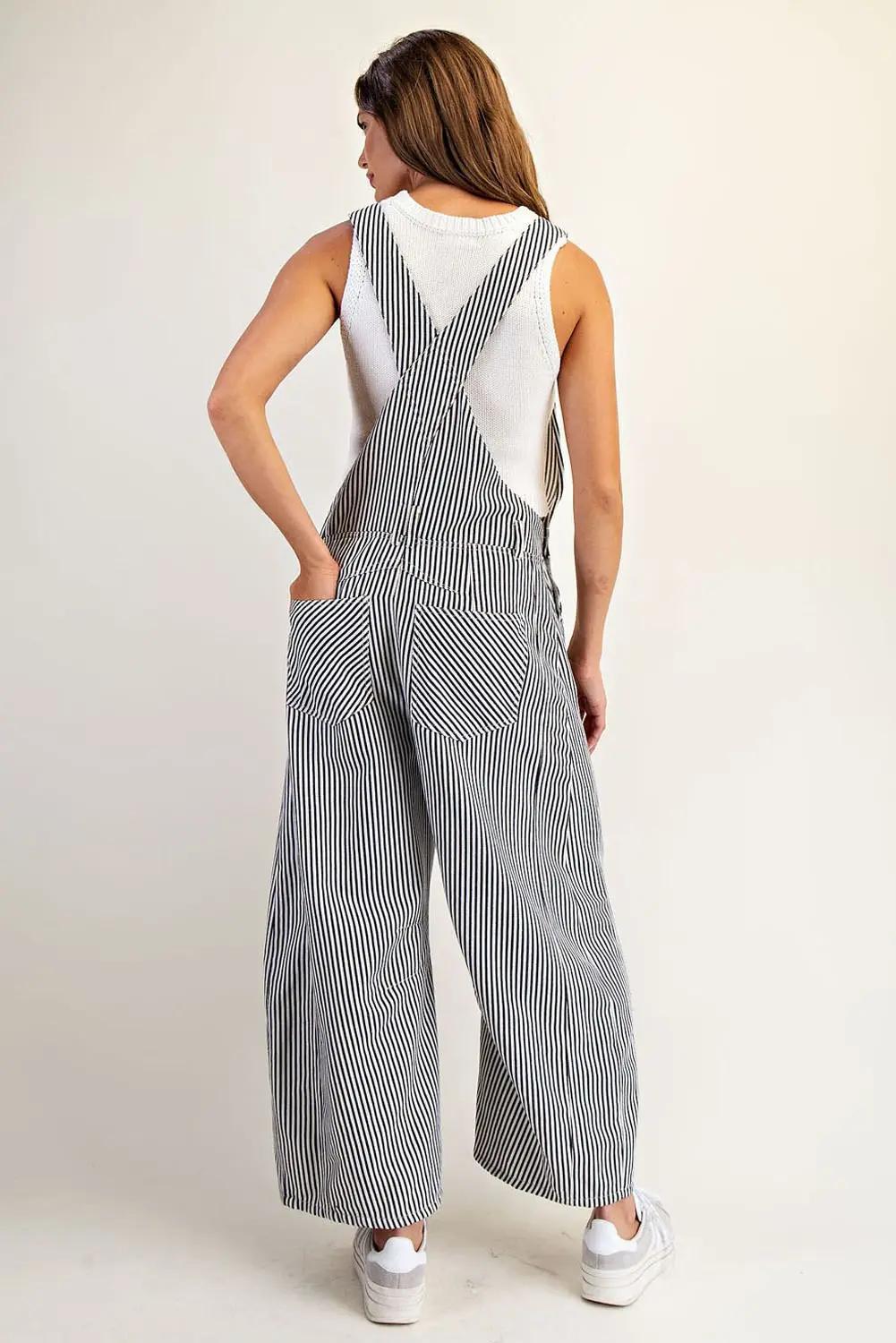 ee:some Courtney Striped Barrel-Leg Jumpsuit