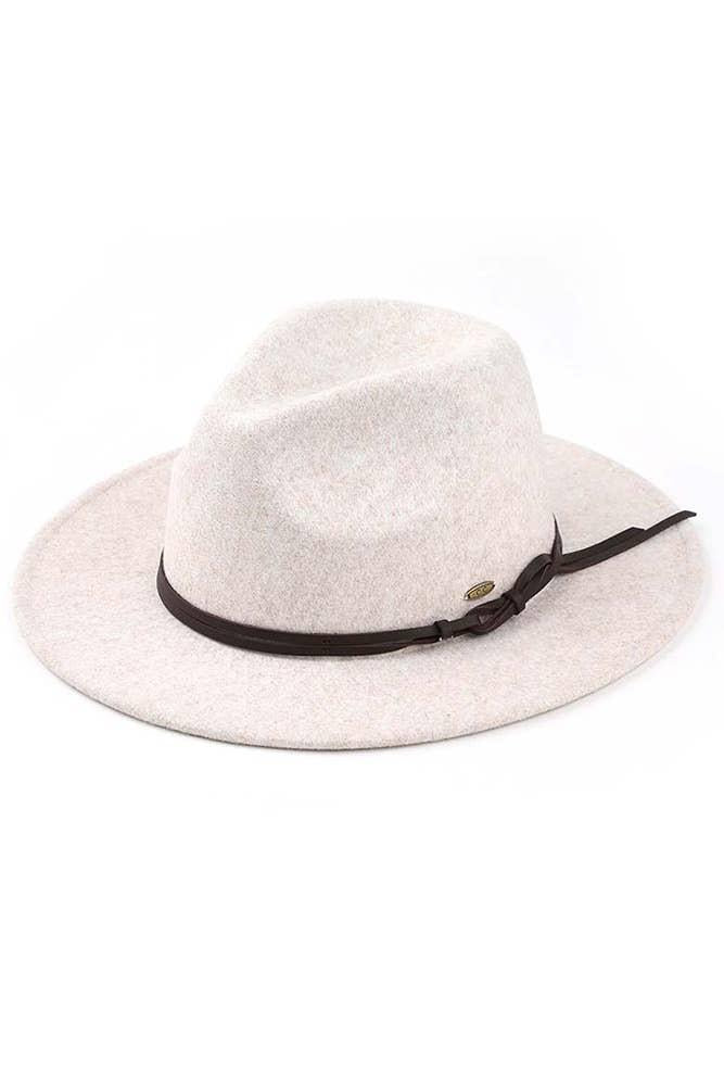 Felt Leather Trim Hat