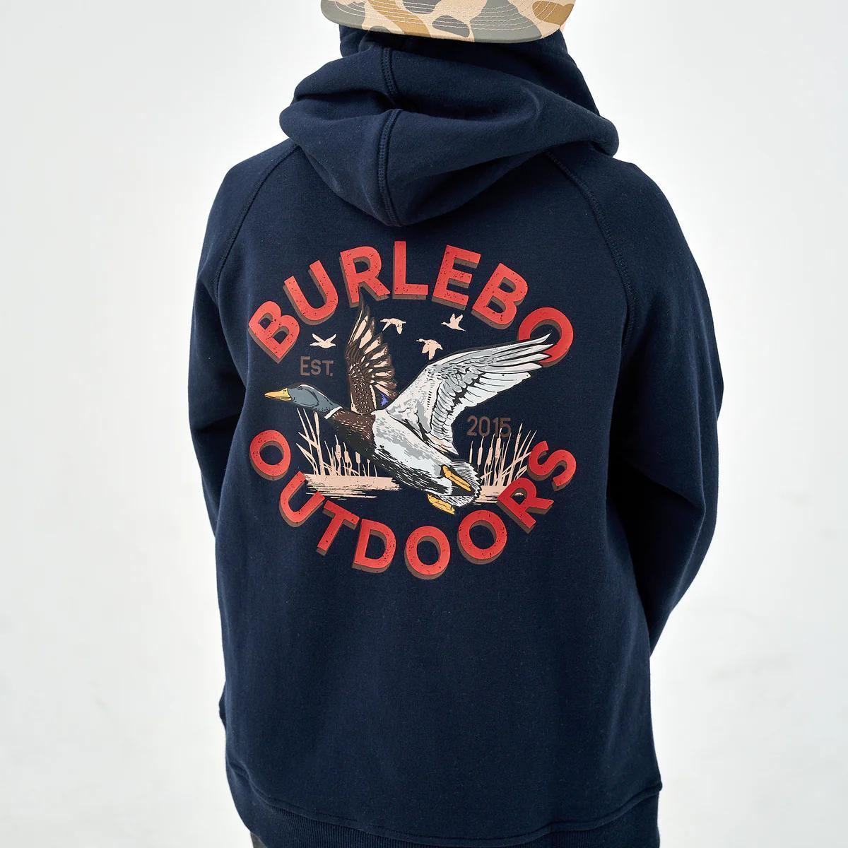 Burlebo Youth Fleece Hoodie - Old School Duck Hunt