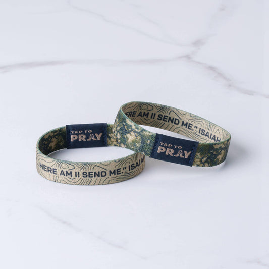 Tap To Pray™ Wristbands - Valor Camo & Isaiah 6:8