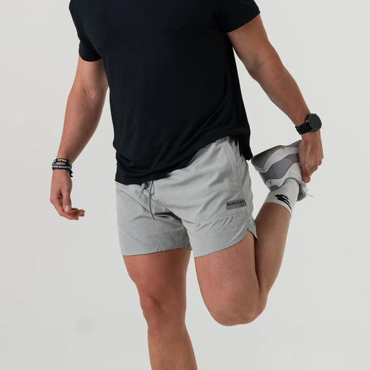 BURLEBO TRAINING SHORT LIGHT GREY