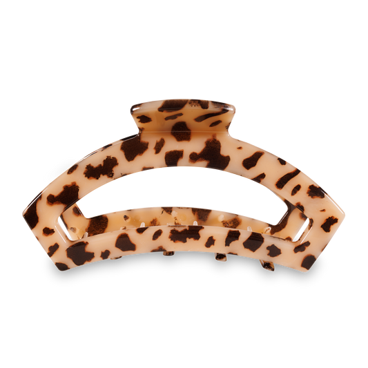 TELETIES Open Hair Clip | Large | Blonde Tortoise