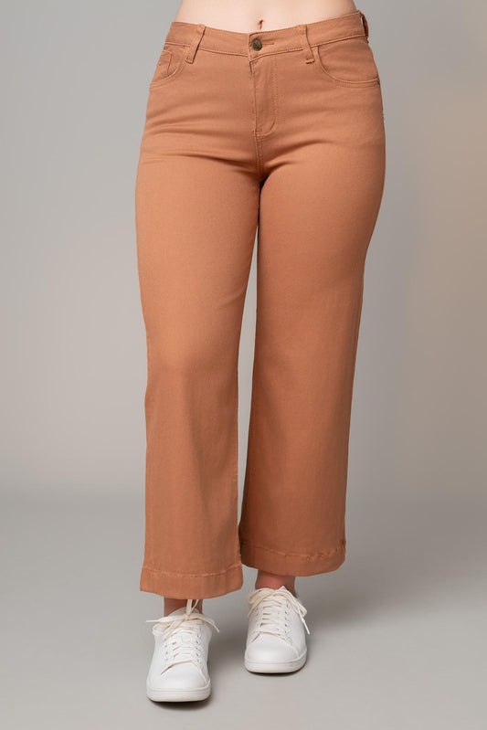 Stretch Twill Wide Leg Jean