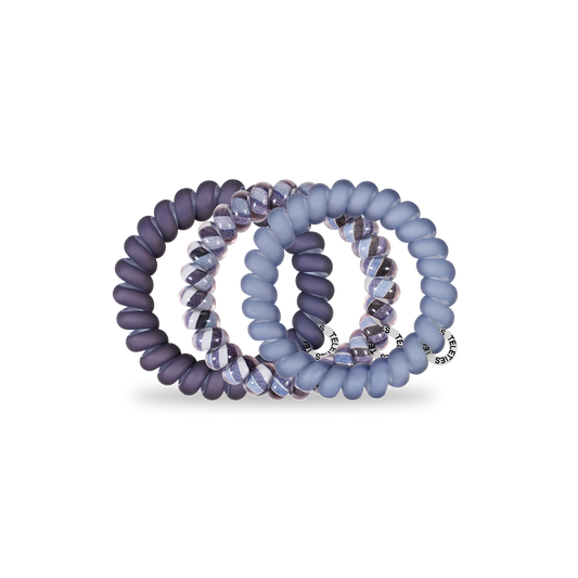 TELETIES Spiral Hair Coils | Large | Midnight Rain Hair Ties