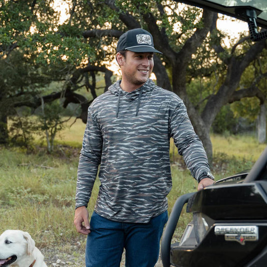 Burlebo Performance Hoodie Tiger Camo - Wetland