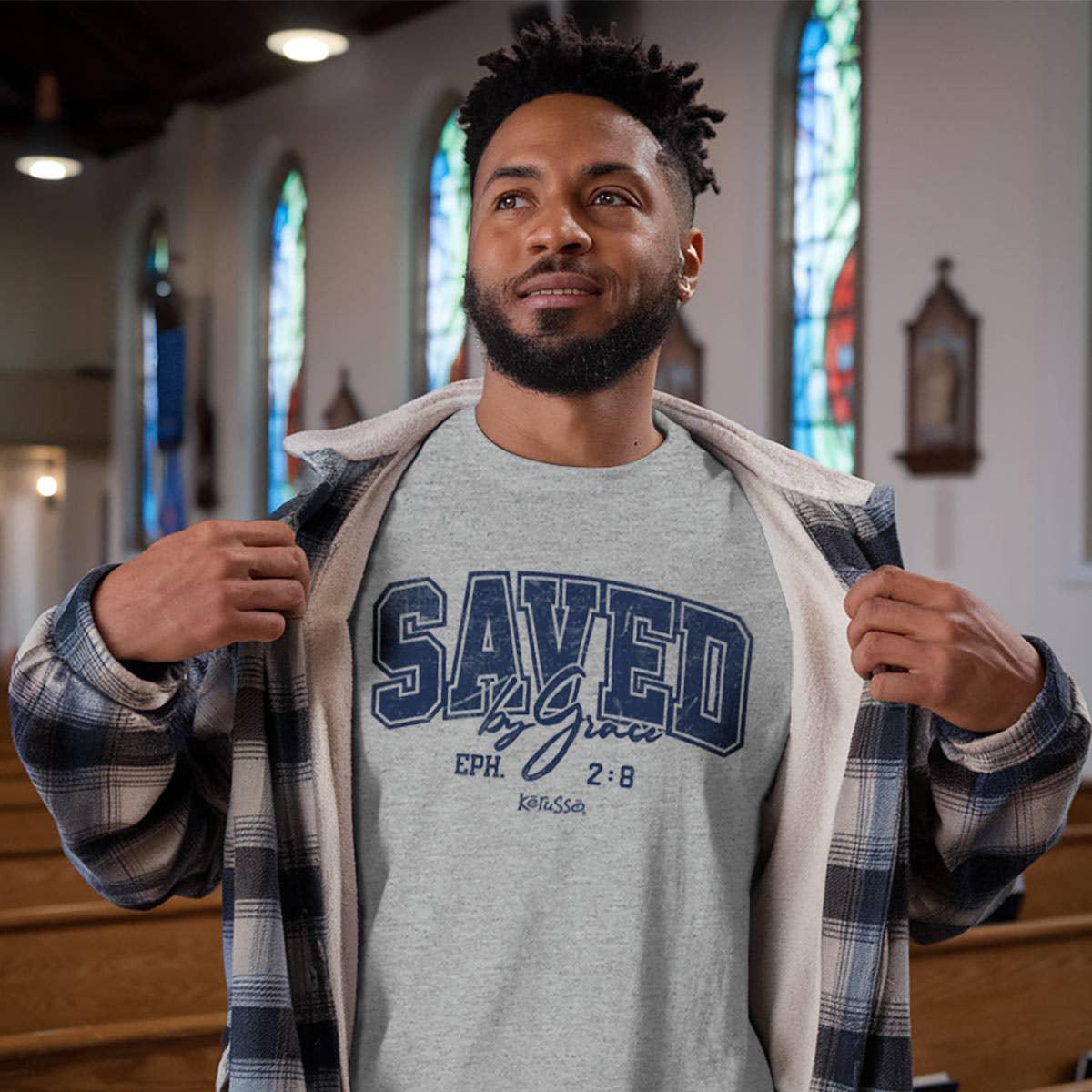Kerusso Saved By Grace Christian T-Shirt