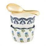 Mud Pie Green Floral Tibits