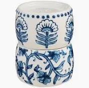 Mud Pie Block Print Salt And Pepper Set