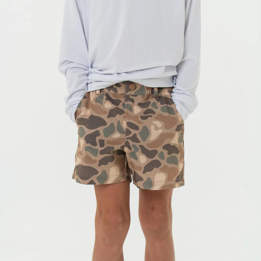 Burlebo - Youth Everyday Short - Pintail Camo - Brown Pocket