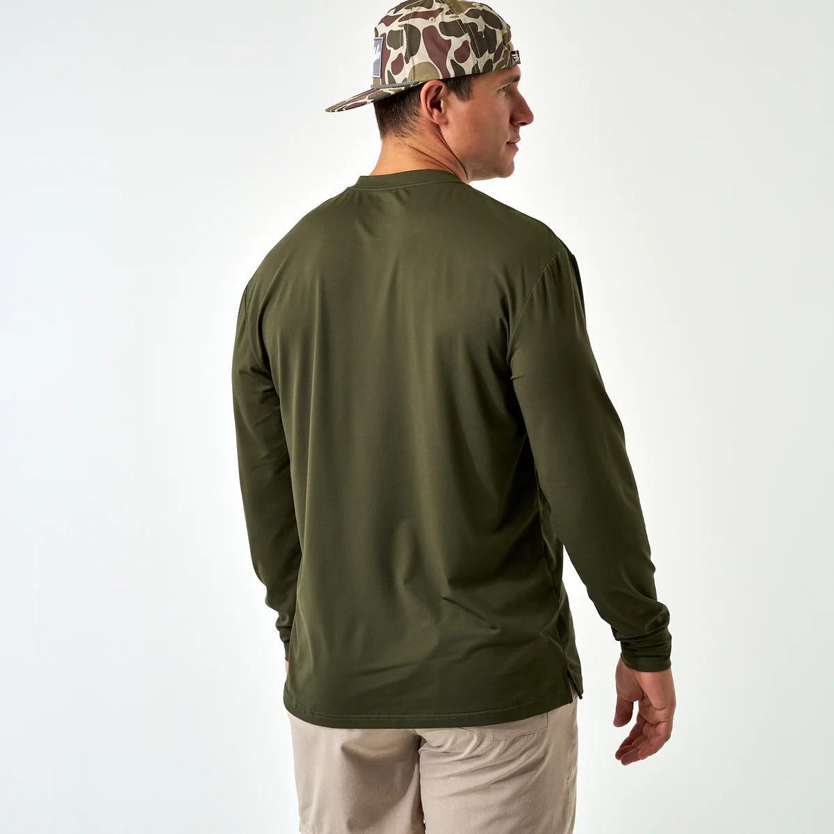 BURLEBO Long Sleeve Go To Tee - Mallard Green
