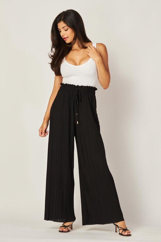 Adjustable Drawstring Pleated Pant