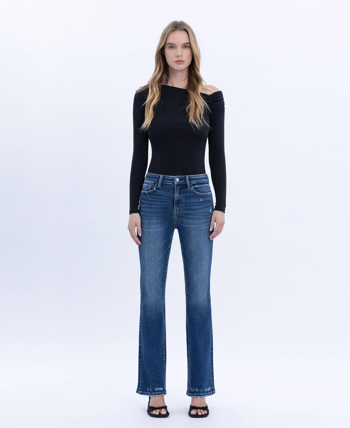 VERVET HIGH RISE FULL LENGTH BOOTCUT JEANS