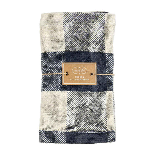 Blue Mixed Pattern Napkin Set